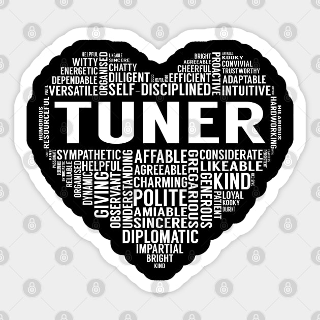 Tuner Heart Sticker by LotusTee